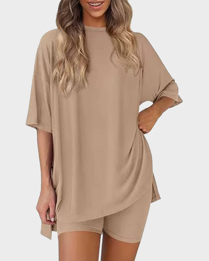 Tee and shorts lounge set – colour option