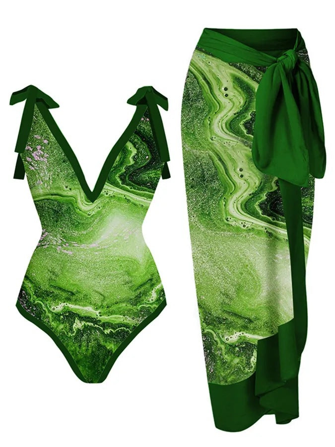 Swimsuit and sarong set – colour option