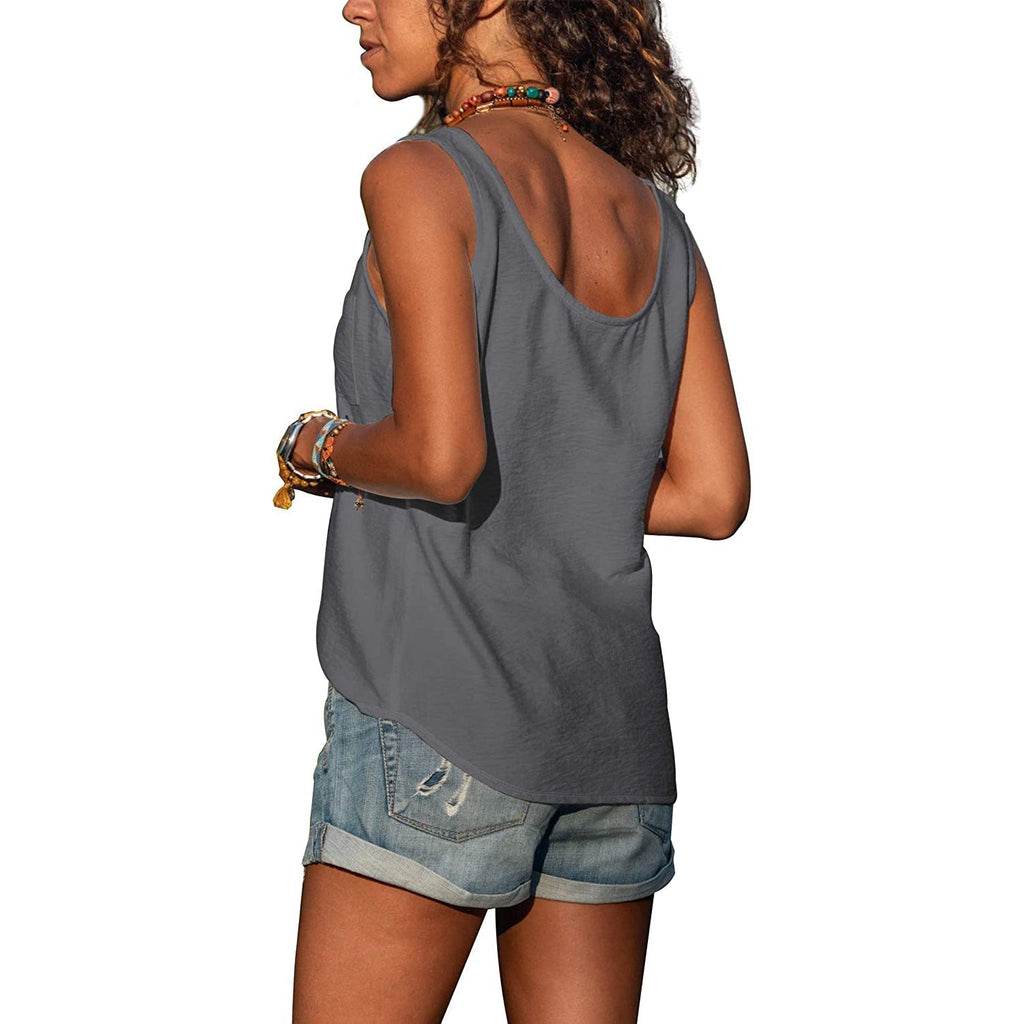 Women's button-front tank top – detail view
