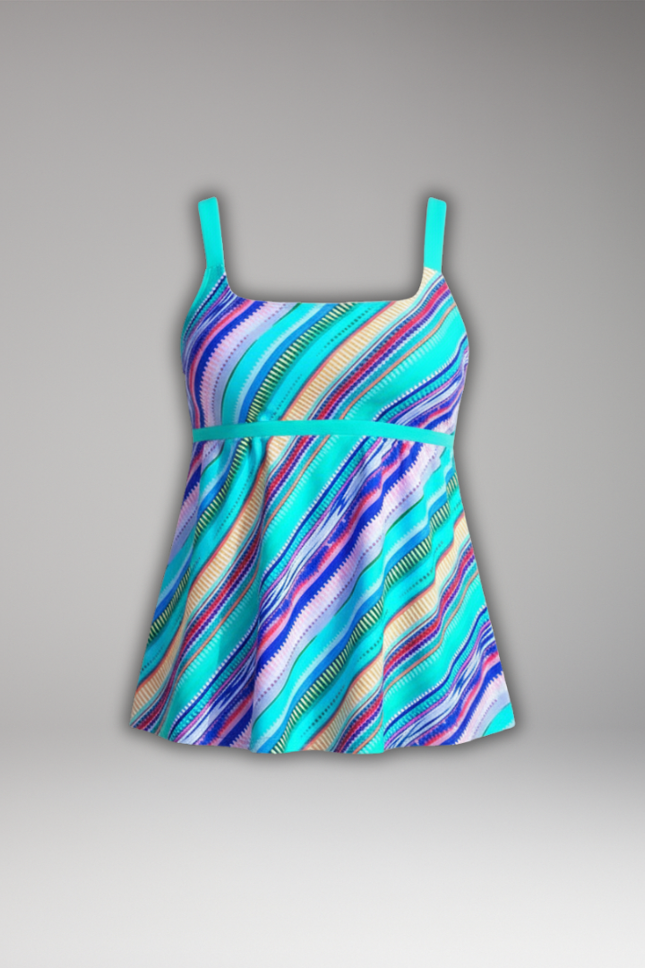 Square neck ruched tankini set – alternate view