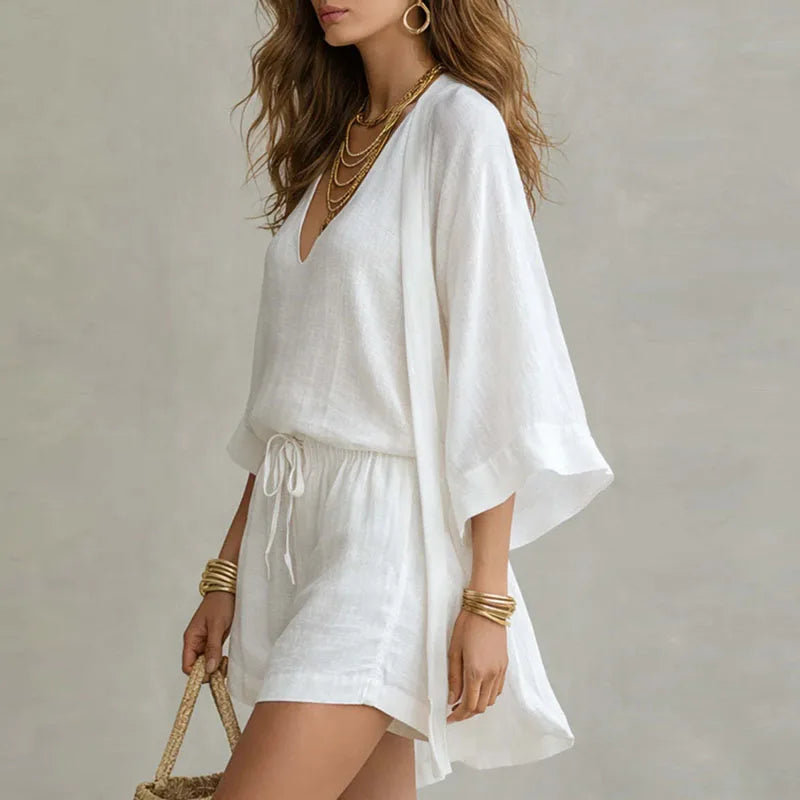 Women's kimono and shorts co-ord set – alternate view